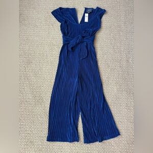 Full Length Scoopneck Jumpsuit in Cobalt Blue by Maeve, Size 2